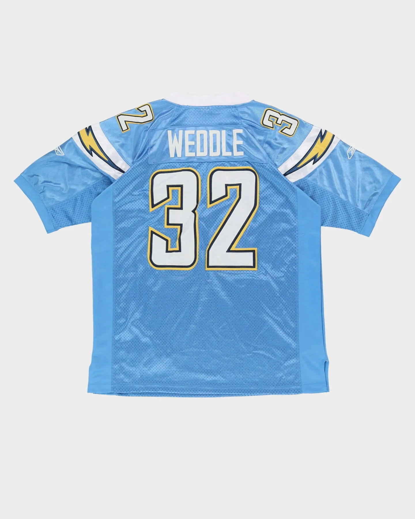 00s Eric Weddle #32 San Diego Chargers Blue NFL American Stitched Football Jersey - XL / XXL