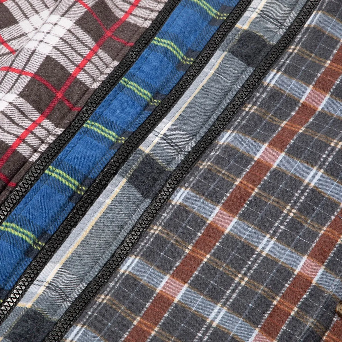 7 CUTS ZIPPED WIDE FLANNEL SHIRT SS21 16
