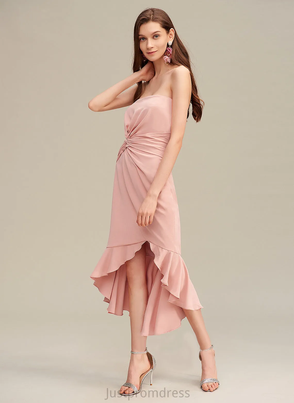 Asymmetrical Elegant Blends Dresses Alondra Club Dresses Cotton Sweetheart Sleeveless