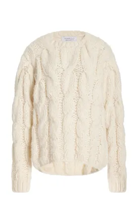 Ember Knit Sweater in Ivory Welfat Cashmere