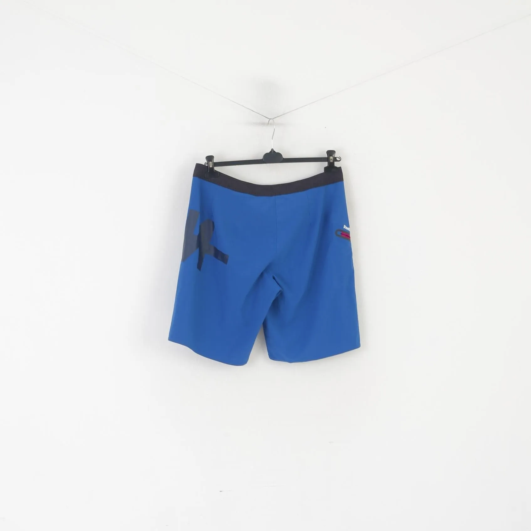 Reebok Crossfit Men 33 Shorts Blue Nylon Sportswear Run Activewear