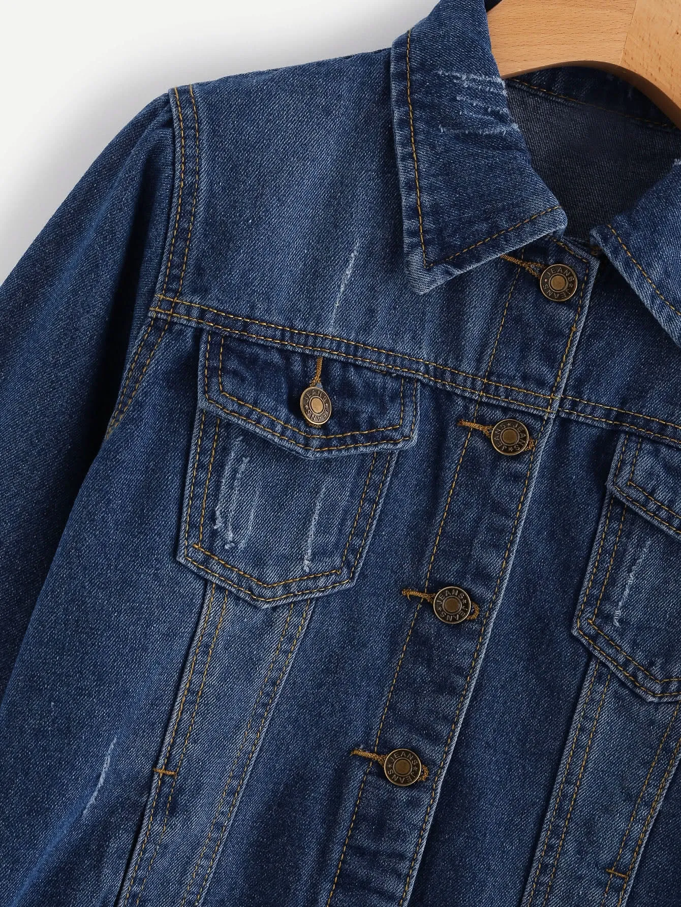 Ripped Trucker Denim Jacket