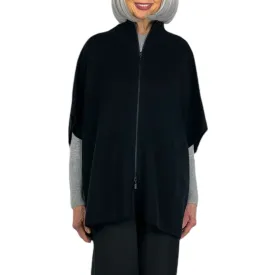 SLEEVELESS MOCK NECK CARDIGAN