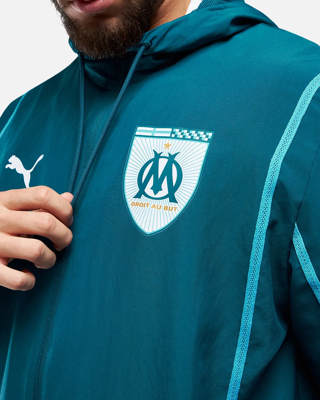 Veste de survêtement OM 2024/2025 - Bleu